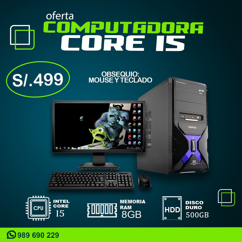 PRECIO IRRESISTIBLE EN COMPUTADORA CORE I5 